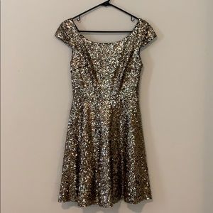 Lulus Exclusive Livin’ the Gleam Gold Sequin Dress